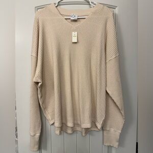 NWT Aerie Waffle Knit Top